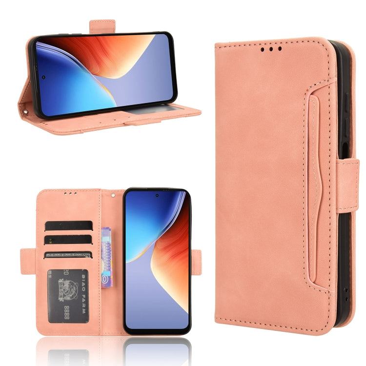 For Blackview A96 Skin Feel Calf Texture Card Slots Leather Phone Case(Pink) - More Brand by PMC Jewellery | Online Shopping South Africa | PMC Jewellery