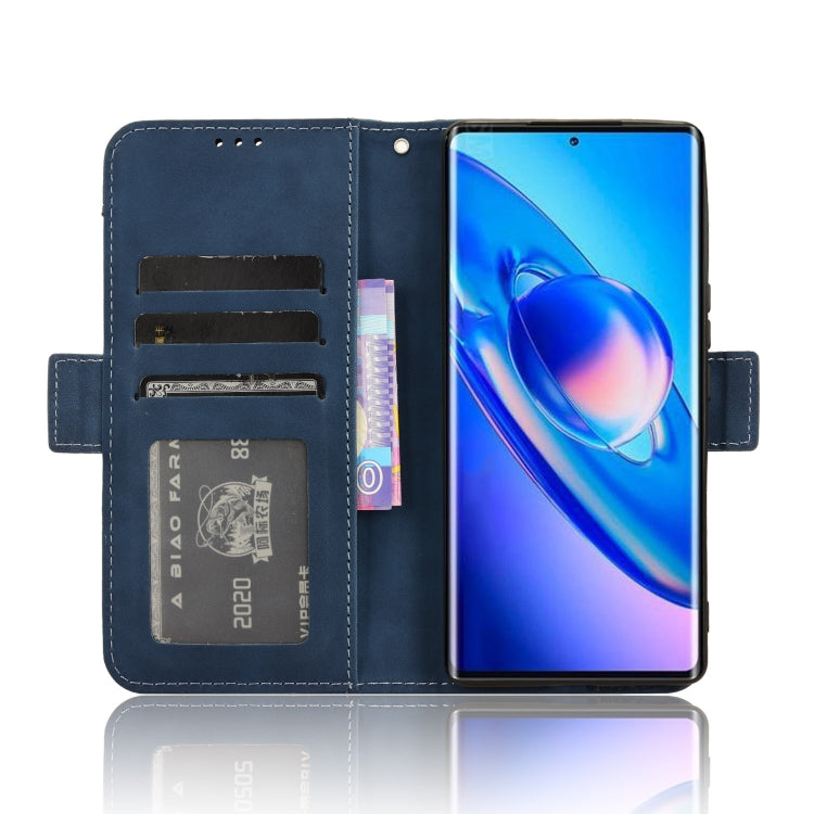 For Blackview A200 Pro Skin Feel Calf Texture Card Slots Leather Phone Case(Blue) - More Brand by PMC TechLife | Online Shopping South Africa | PMC TechLife