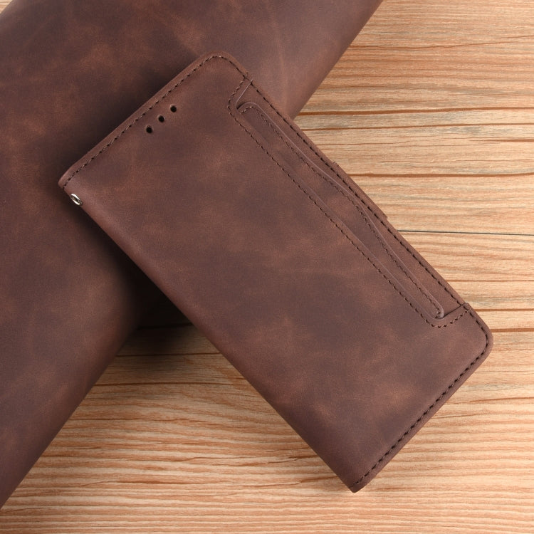 For Blackview A200 Pro Skin Feel Calf Texture Card Slots Leather Phone Case(Brown) - More Brand by PMC TechLife | Online Shopping South Africa | PMC TechLife