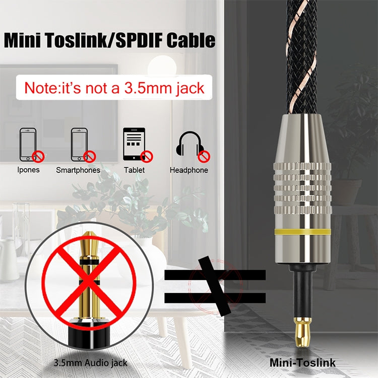 10m EMK OD6.0mm Square Port to Round Port Set-top Box Digital Audio Optical Fiber Connecting Cable - Audio Optical Cables by EMK | Online Shopping South Africa | PMC Jewellery | Buy Now Pay Later Mobicred