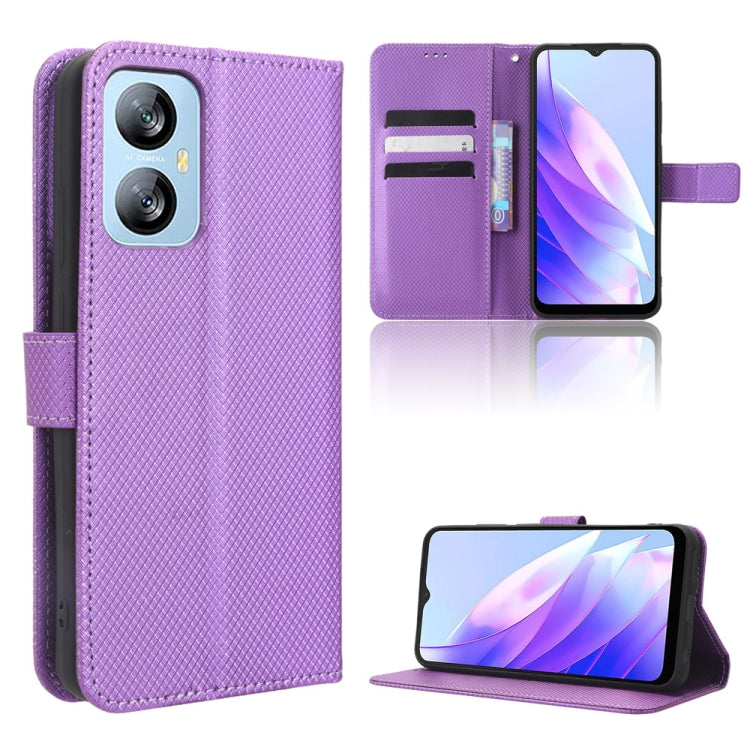 For Blackview A52 / A52 Pro Diamond Texture Leather Phone Case(Purple) - More Brand by PMC TechLife | Online Shopping South Africa | PMC TechLife