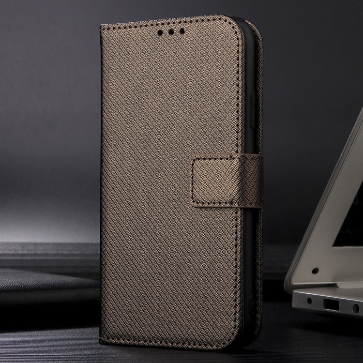 For Blackview A96 Diamond Texture Leather Phone Case(Brown) - More Brand by PMC TechLife | Online Shopping South Africa | PMC TechLife
