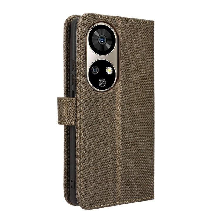 For Ulefone Note 17 Pro Diamond Texture Leather Phone Case(Brown) - Ulefone Cases by PMC Jewellery | Online Shopping South Africa | PMC Jewellery | Buy Now Pay Later Mobicred