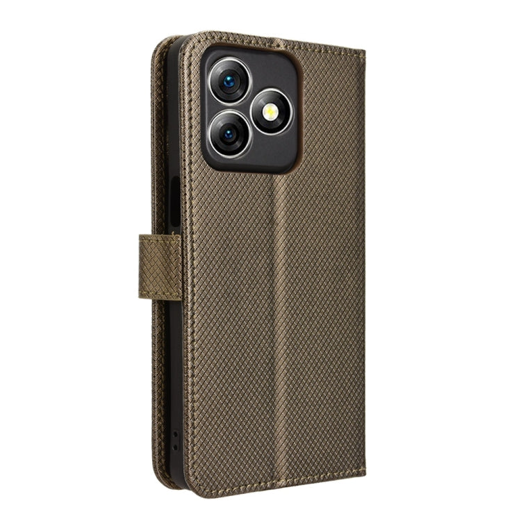 For Ulefone Note 18 Ultra Diamond Texture Leather Phone Case(Brown) - Ulefone Cases by PMC Jewellery | Online Shopping South Africa | PMC Jewellery | Buy Now Pay Later Mobicred