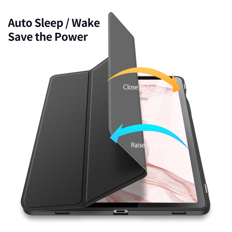 For Samsung Galaxy Tab S9 DUX DUCIS TOBY Series Antiskid Leather Tablet Case with Sleep / Wake-up Function(Black) - Galaxy Tab S9 Cases by DUX DUCIS | Online Shopping South Africa | PMC Jewellery | Buy Now Pay Later Mobicred