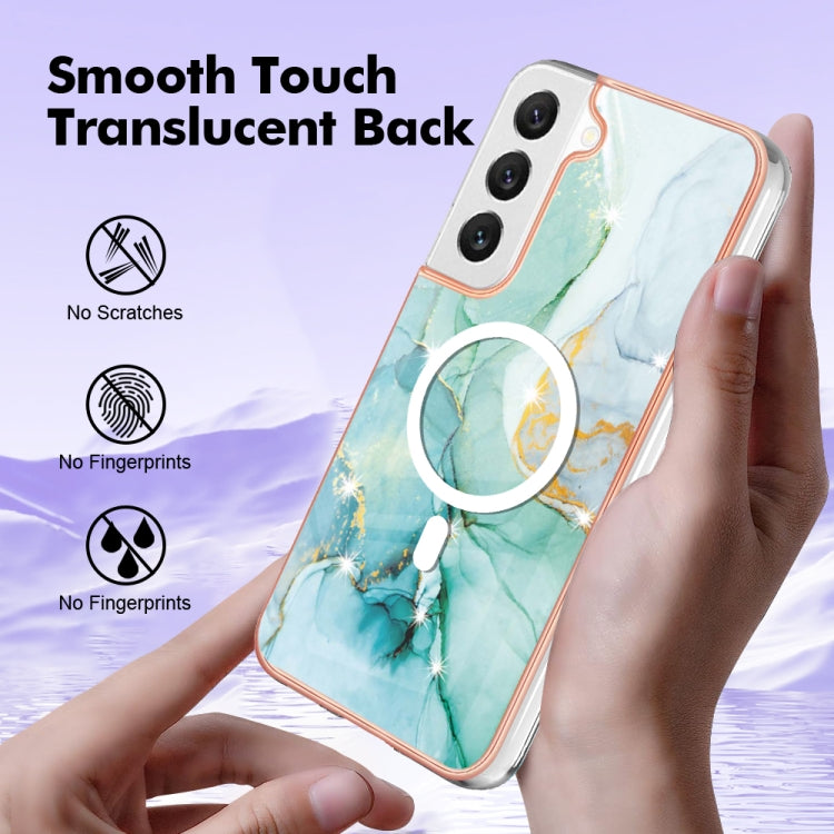 For Samsung Galaxy S22+ 5G Marble Pattern Dual-side IMD Magsafe TPU Phone Case(Green 003) - Galaxy S22+ 5G Cases by PMC TechLife | Online Shopping South Africa | PMC TechLife | Buy Now Pay Later Mobicred