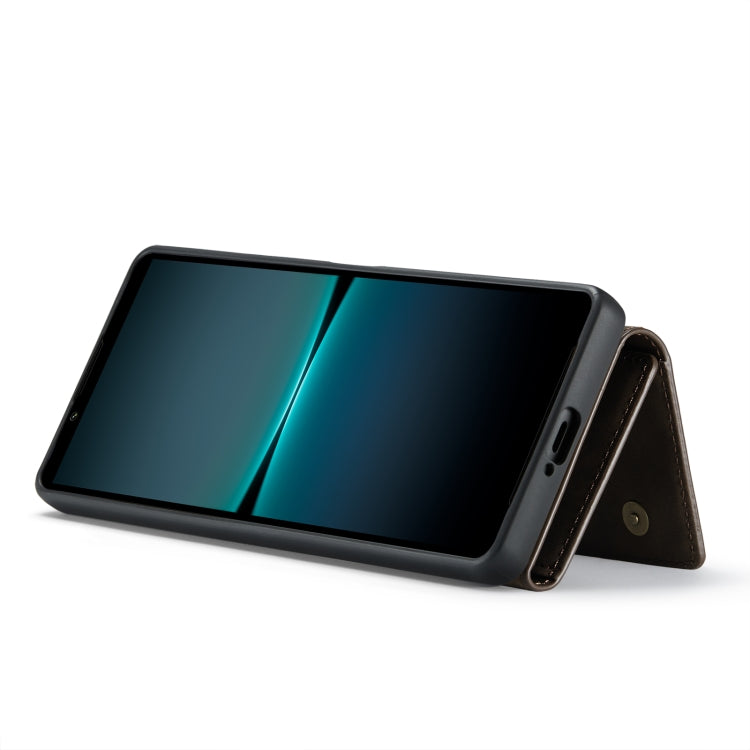 For Sony Xperia 1 VI DG.MING M1 Series 3-Fold Multi Card Wallet + Magnetic Phone Case(Coffee) - Sony Cases by DG.MING | Online Shopping South Africa | PMC TechLife | Buy Now Pay Later Mobicred