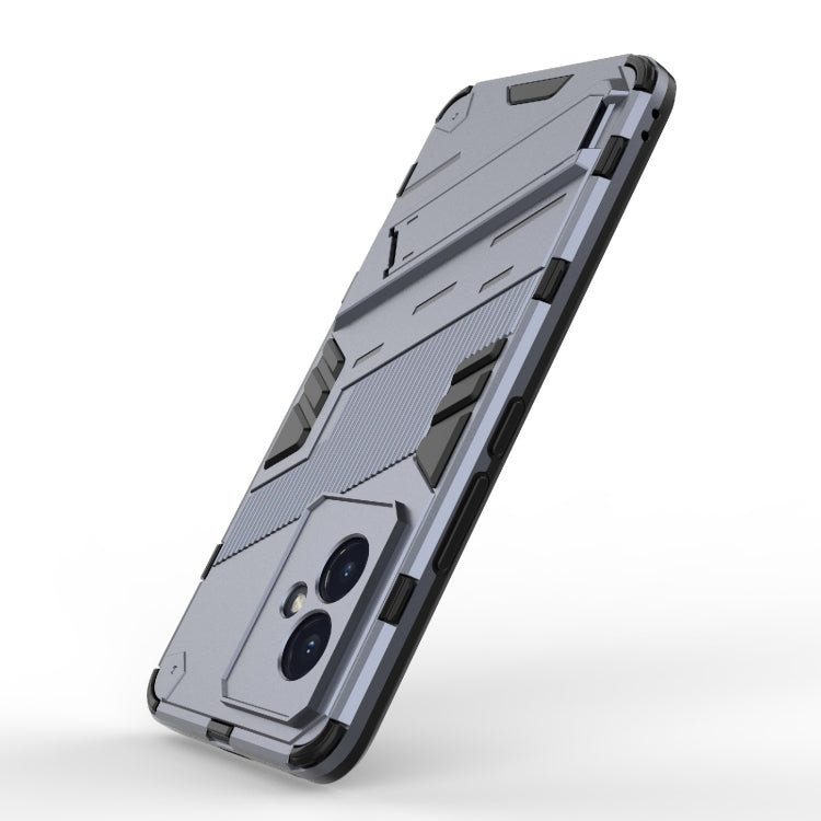 For Honor 100 5G Punk Armor 2 in 1 PC + TPU Phone Case with Holder(Grey) - Honor Cases by PMC TechLife | Online Shopping South Africa | PMC TechLife | Buy Now Pay Later Mobicred