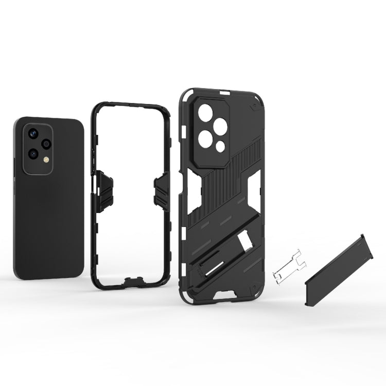 For Honor 200 Lite Global Punk Armor 2 in 1 PC + TPU Phone Case with Holder(Orange) - Honor Cases by PMC TechLife | Online Shopping South Africa | PMC TechLife | Buy Now Pay Later Mobicred