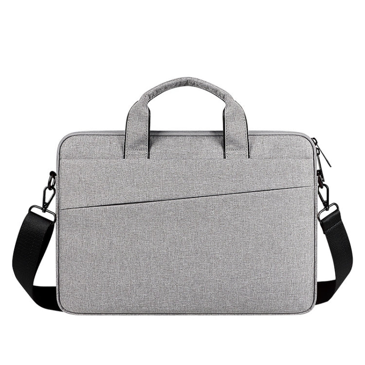 For 14.1 inch ST01S Waterproof Oxford Laptop Diagonal Shoulder Handbag(Light Grey) - 13.3 inch by PMC Jewellery | Online Shopping South Africa | PMC Jewellery | Buy Now Pay Later Mobicred