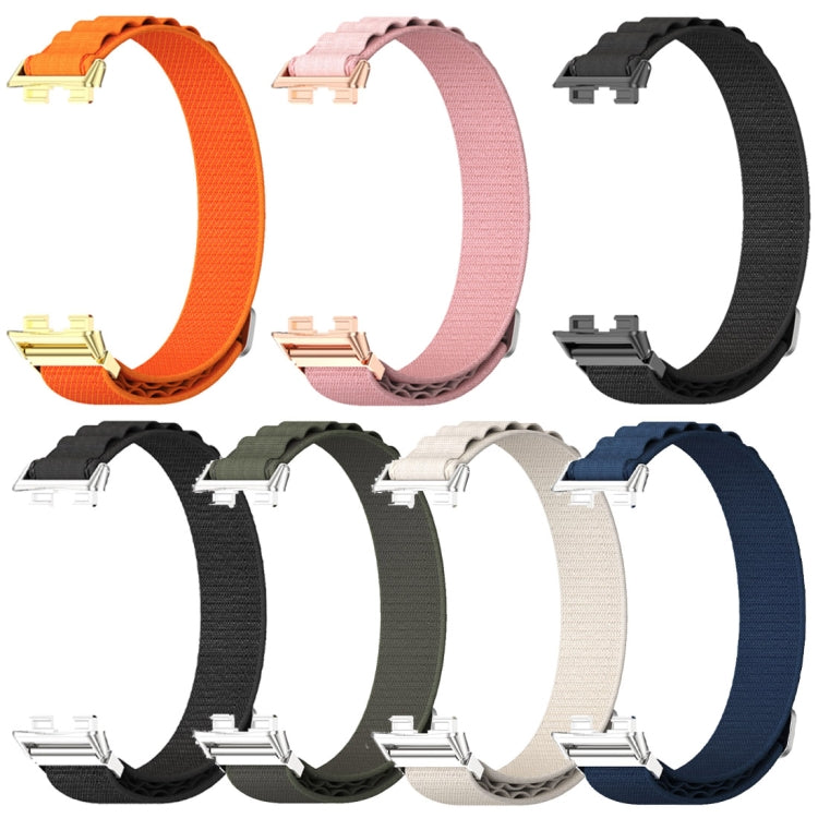 For Huawei Band 8 / 9 / 10 Mijobs Nylon Breathable Watch Band(Black) - Watch Bands by MIJOBS | Online Shopping South Africa | PMC TechLife | Buy Now Pay Later Mobicred