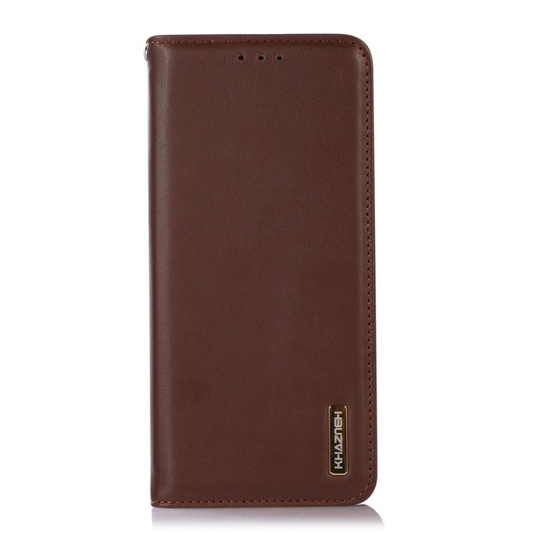For Honor 100 KHAZNEH Nappa Top Layer Cowhide Leather Phone Case(Brown) - Honor Cases by PMC TechLife | Online Shopping South Africa | PMC TechLife | Buy Now Pay Later Mobicred