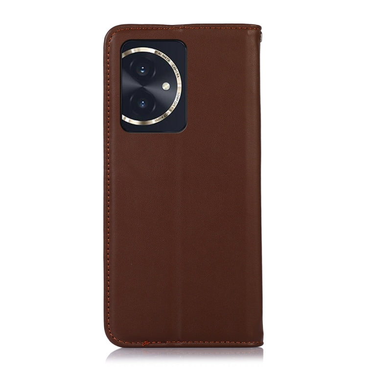 For Honor 100 KHAZNEH Nappa Top Layer Cowhide Leather Phone Case(Brown) - Honor Cases by PMC TechLife | Online Shopping South Africa | PMC TechLife | Buy Now Pay Later Mobicred