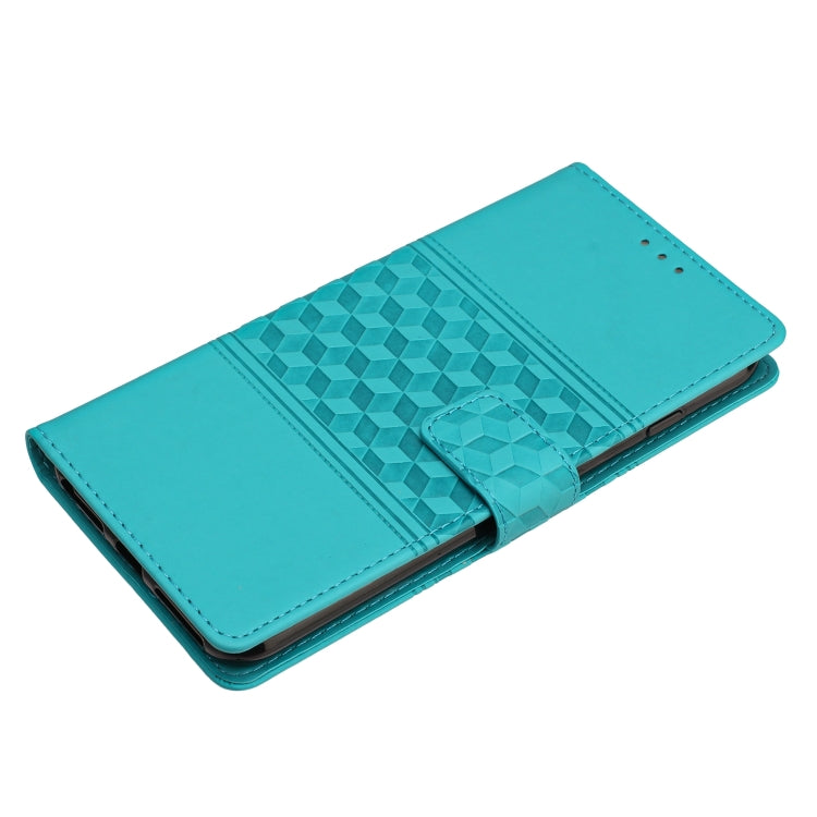 For iPhone 16 Diamond Embossed Skin Feel Leather Phone Case(Blue) - iPhone 16 Cases by PMC TechLife | Online Shopping South Africa | PMC TechLife | Buy Now Pay Later Mobicred
