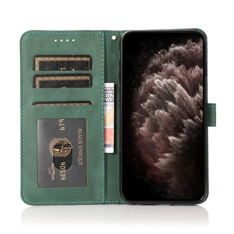 For iPhone 16 Pro Max Dual-color Stitching Leather Phone Case(Blue Green) - free shipping - PMC TechLife - Order now!