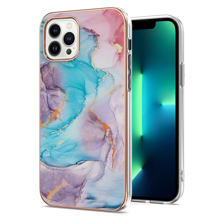 For iPhone 16 Pro Electroplating Pattern IMD TPU Shockproof Case(Milky Way Blue Marble) - iPhone 16 Pro Cases by PMC Jewellery | Online Shopping South Africa | PMC Jewellery | Buy Now Pay Later Mobicred