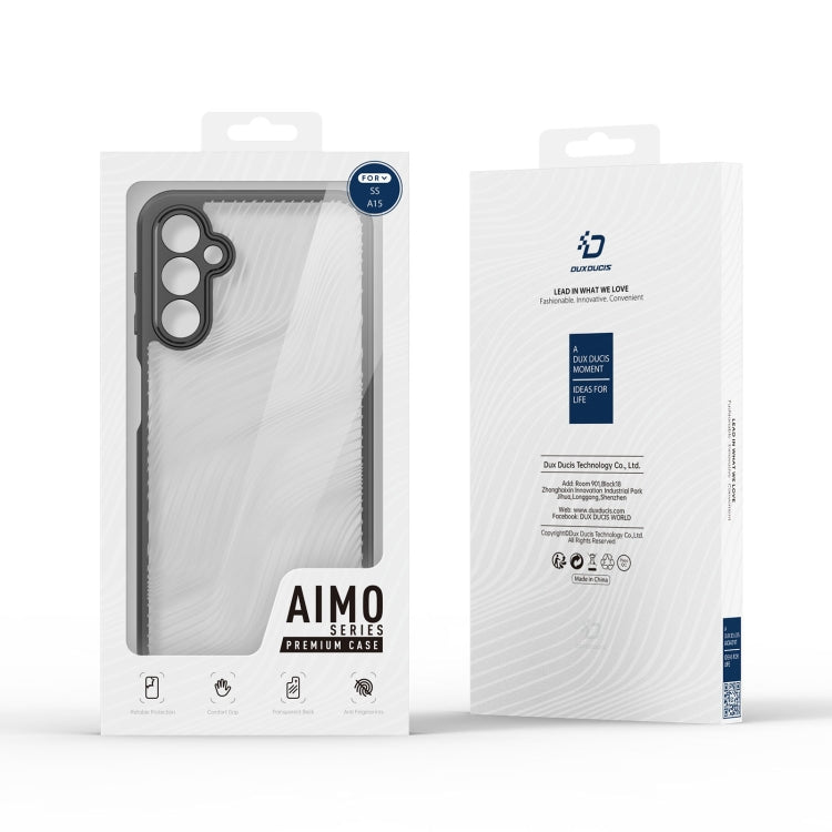 For Samsung Galaxy A15 5G/4G DUX DUCIS Aimo Series TPU + PC Frosted Feel Phone Case(Black) - Galaxy Phone Cases by DUX DUCIS | Online Shopping South Africa | PMC Jewellery | Buy Now Pay Later Mobicred