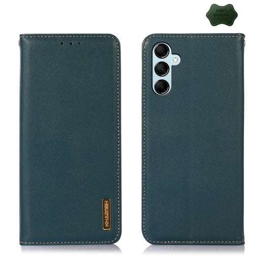 For Samsung Galaxy S24 KHAZNEH Nappa Top Layer Cowhide Leather Phone Case(Green) - Galaxy Phone Cases by PMC Jewellery | Online Shopping South Africa | PMC Jewellery | Buy Now Pay Later Mobicred