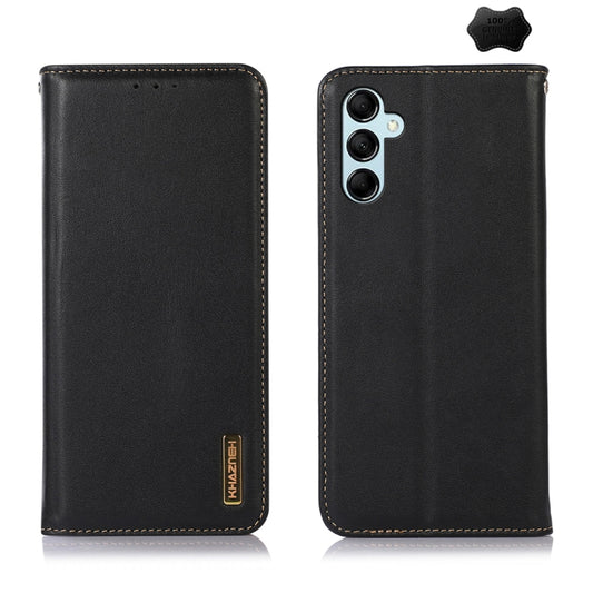 For Samsung Galaxy S24 KHAZNEH Nappa Top Layer Cowhide Leather Phone Case(Black) - Galaxy Phone Cases by PMC Jewellery | Online Shopping South Africa | PMC Jewellery | Buy Now Pay Later Mobicred