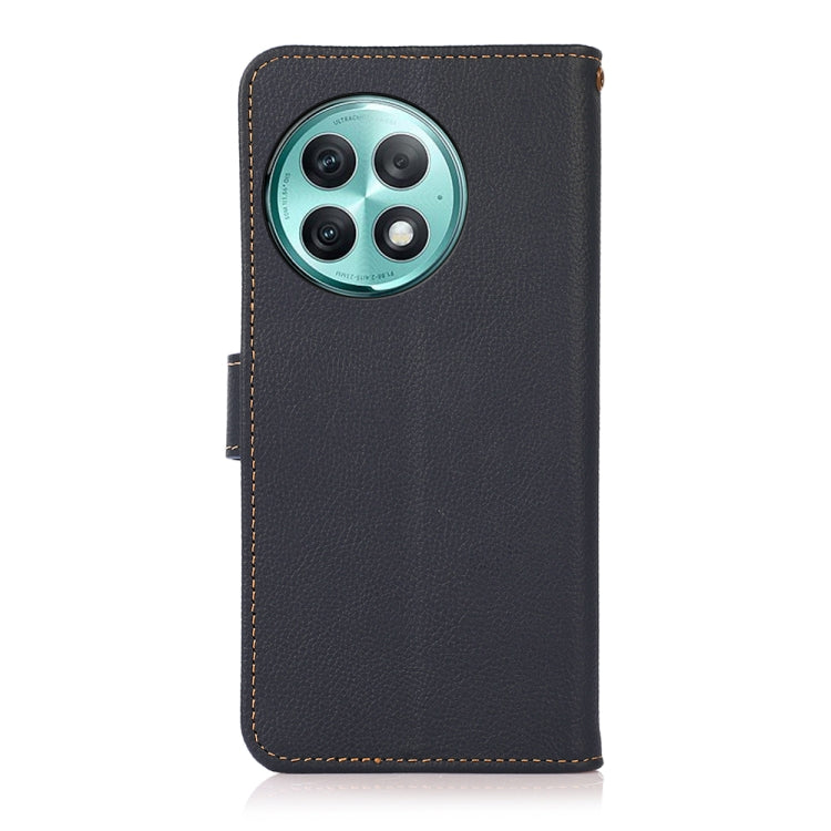 For OnePlus Ace 2 Pro KHAZNEH Custer Genuine Leather RFID Phone Case(Blue) - OnePlus Cases by PMC TechLife | Online Shopping South Africa | PMC TechLife | Buy Now Pay Later Mobicred