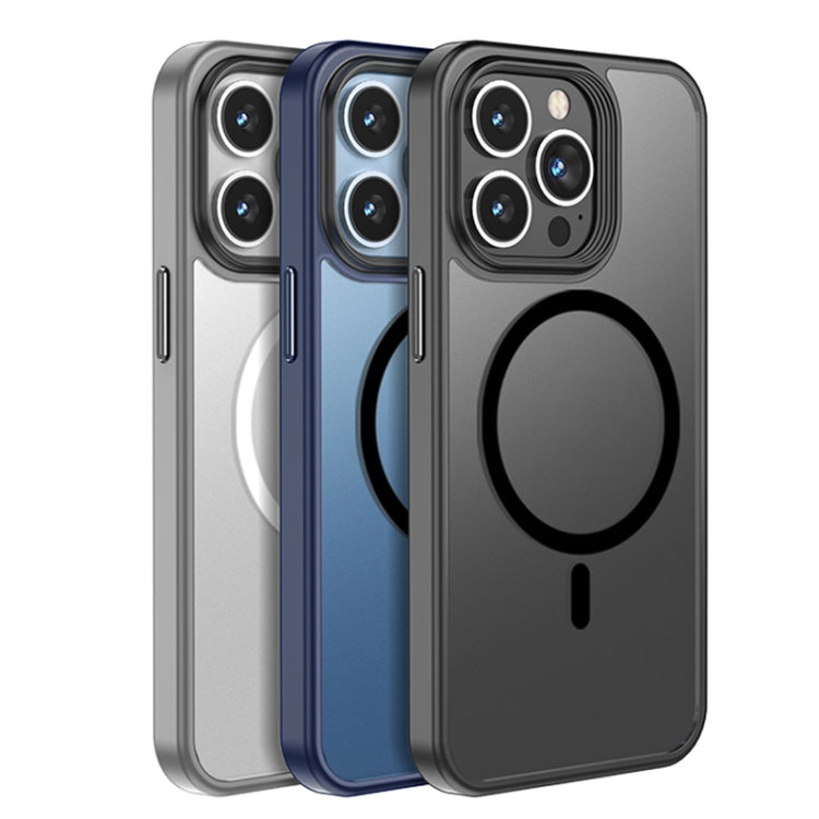 For iPhone 15 Magsafe Magnetic Frosted Skin Feel Phone Case(Grey) - iPhone 15 Cases by PMC TechLife | Online Shopping South Africa | PMC TechLife