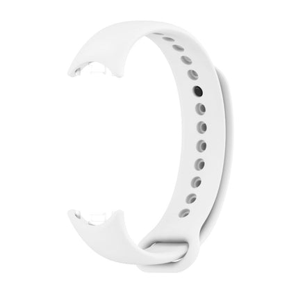 For Xiaomi Mi Band 8 Mijobs Solid Color Silicone Watch Band(White) - Watch Bands by MIJOBS | Online Shopping South Africa | PMC Jewellery