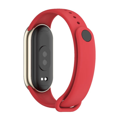 For Xiaomi Mi Band 8 Mijobs Solid Color Silicone Watch Band(Red) - Watch Bands by MIJOBS | Online Shopping South Africa | PMC Jewellery | Buy Now Pay Later Mobicred