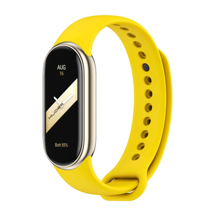 For Xiaomi Smart Band 10 / 9 / 8 Mijobs Solid Color Silicone Watch Band(Yellow) - free shipping - PMC TechLife - Order now!