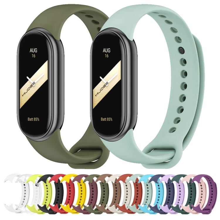 For Xiaomi Smart Band 10 / 9 / 8 Mijobs Solid Color Silicone Watch Band(Army Green) - free shipping - PMC TechLife - Order now!