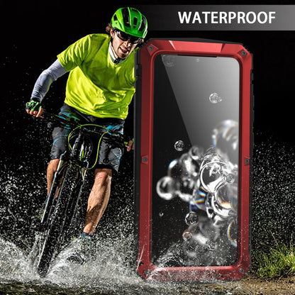 For Samsung Galaxy S20 Ultra R-JUST Waterproof Shockproof Dustproof Metal + Silicone Protective Case(Red) - Galaxy Phone Cases by R-JUST | Online Shopping South Africa | PMC Jewellery