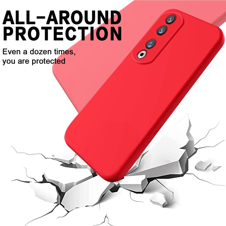 For Honor 90 Pro Pure Color Liquid Silicone Shockproof Phone Case(Red) - Honor Cases by PMC TechLife | Online Shopping South Africa | PMC TechLife | Buy Now Pay Later Mobicred