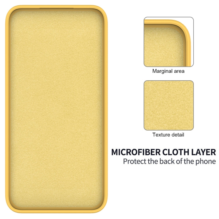 For Honor Magic6 Pure Color Liquid Silicone Shockproof Phone Case(Yellow) - Honor Cases by PMC TechLife | Online Shopping South Africa | PMC TechLife | Buy Now Pay Later Mobicred