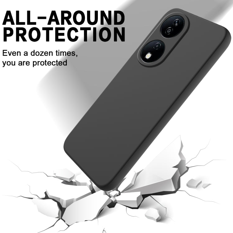 For Honor 90 Smart Pure Color Liquid Silicone Shockproof Phone Case(Black) - Honor Cases by PMC TechLife | Online Shopping South Africa | PMC TechLife | Buy Now Pay Later Mobicred
