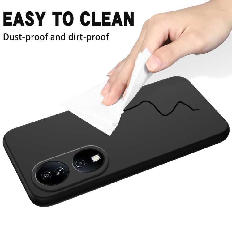 For Honor 90 Smart Pure Color Liquid Silicone Shockproof Phone Case(Black) - Honor Cases by PMC TechLife | Online Shopping South Africa | PMC TechLife | Buy Now Pay Later Mobicred