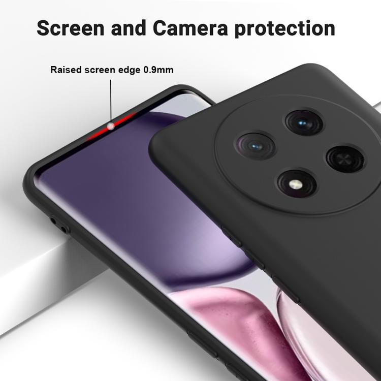 For Honor Magic7 Lite Solid Color Liquid Silicone Dropproof Full Coverage Phone Case(Black) - free shipping - PMC TechLife - Order now!