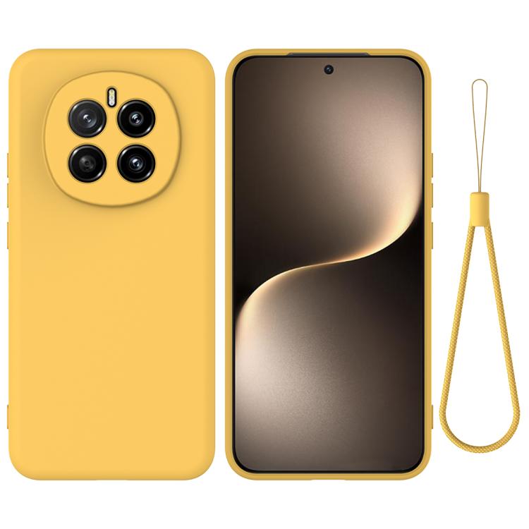 For Honor Magic7 Solid Color Liquid Silicone Dropproof Full Coverage Phone Case(Yellow) - free shipping - PMC TechLife - Order now!