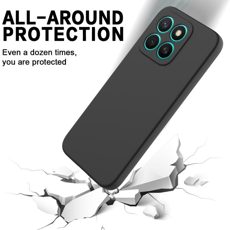 For Honor X8c 4G Solid Color Liquid Silicone Dropproof Full Coverage Phone Case(Black) - free shipping - PMC TechLife - Order now!