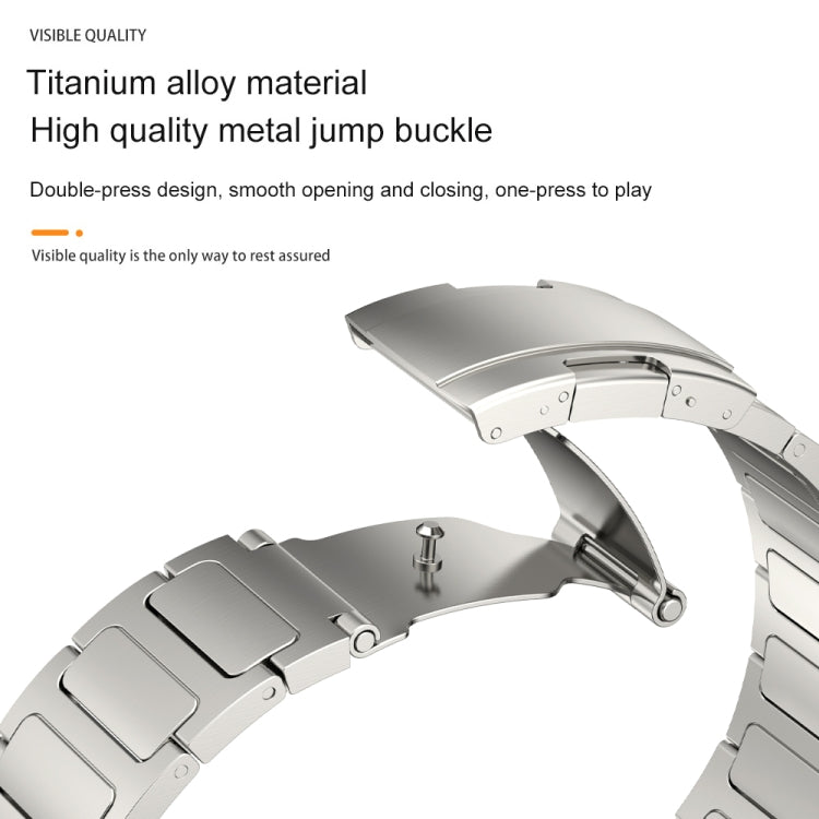 22mm Three Strains Uplift Turtle Buckle Titanium Metal Watch Band(Titanium Gray) - Watch Bands by PMC Jewellery | Online Shopping South Africa | PMC Jewellery