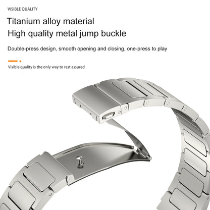 22mm Three Strains Uplift Jump Buckle Titanium Metal Watch Band(Titanium Gray) - Watch Bands by PMC Jewellery | Online Shopping South Africa | PMC Jewellery