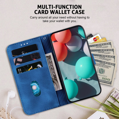 For Google Pixel 9 Pro 7-shaped Embossed Leather Phone Case(Blue) - Google Cases by PMC Jewellery | Online Shopping South Africa | PMC Jewellery | Buy Now Pay Later Mobicred