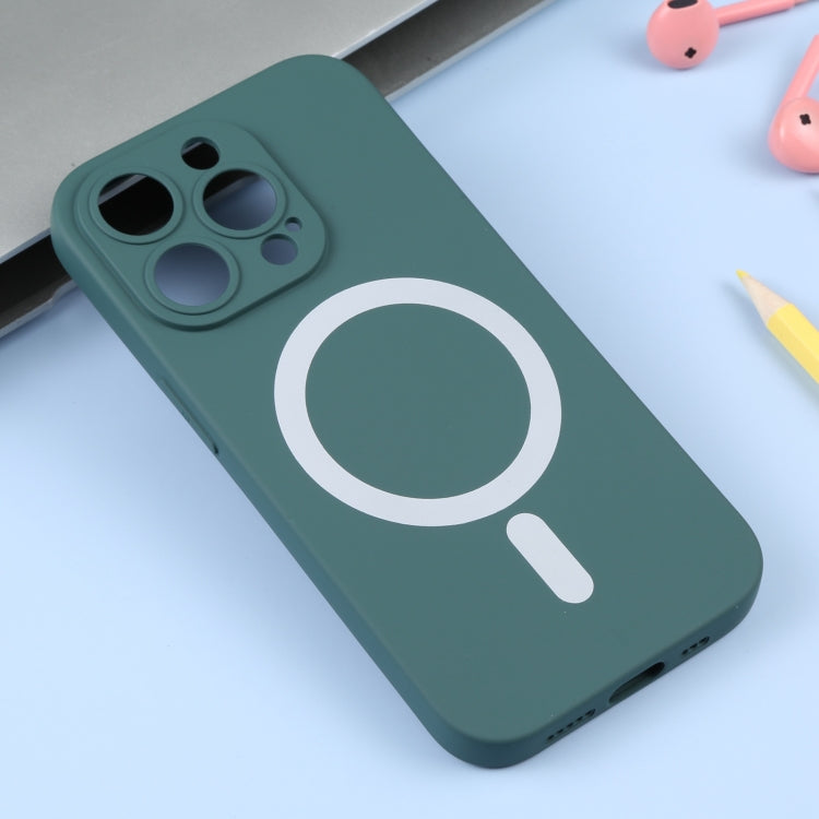 For iPhone 16 Pro Max Liquid Silicone Magsafe Phone Case(Dark Green) - free shipping - PMC Jewellery - Order now!