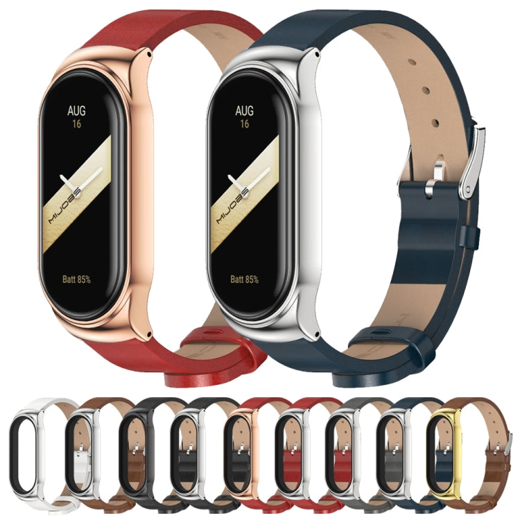 For Xiaomi Mi Band 8 Mijobs CS Case Microfiber PU Leather Watch Band(Red Rose Gold) - free shipping - PMc TechLife - Order now!