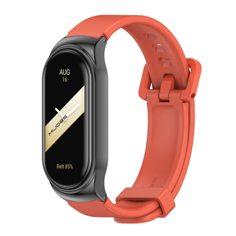 For Xiaomi Mi Band 8 Mijobs CS Case Silicone Watch Band(Orange Black) - free shipping - PMc TechLife - Order now!
