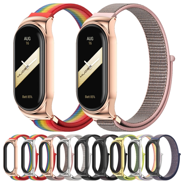 For Xiaomi Mi Band 8 Mijobs CS Case Breathable Nylon Loop Watch Band(Midnight Blue Black) - free shipping - PMc TechLife - Order now!