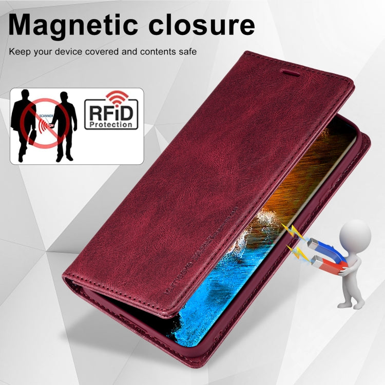 For Samsung Galaxy S24 LC.IMEEKE RFID Anti-theft Leather Phone Case(Red) - free shipping - PMC Jewellery - Order now!