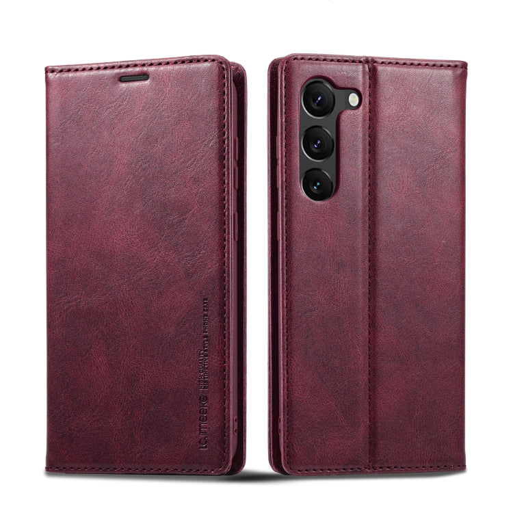 For Samsung Galaxy S24+ LC.IMEEKE RFID Anti-theft Leather Phone Case(Red) - Galaxy S24+ 5G Cases by LC.IMEEKE | Online Shopping South Africa | PMC Jewellery | Buy Now Pay Later Mobicred