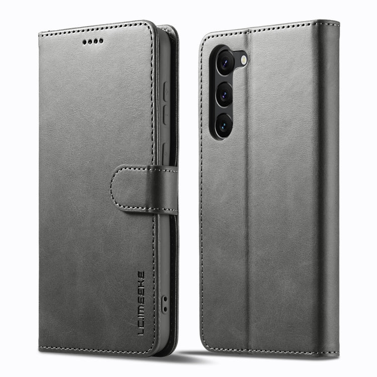 For Samsung Galaxy S24+ 5G LC.IMEEKE Calf Texture Leather Phone Case(Grey) - Galaxy S24+ 5G Cases by LC.IMEEKE | Online Shopping South Africa | PMC Jewellery | Buy Now Pay Later Mobicred