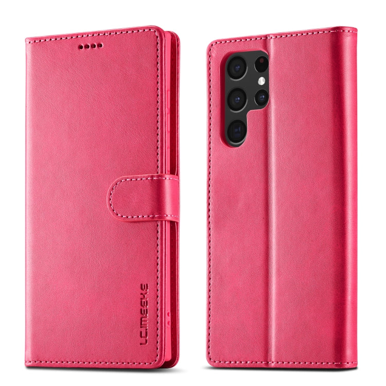 For Samsung Galaxy S24 Ultra 5G LC.IMEEKE Calf Texture Leather Phone Case(Red) - Galaxy S24 Ultra 5G Cases by LC.IMEEKE | Online Shopping South Africa | PMC Jewellery | Buy Now Pay Later Mobicred