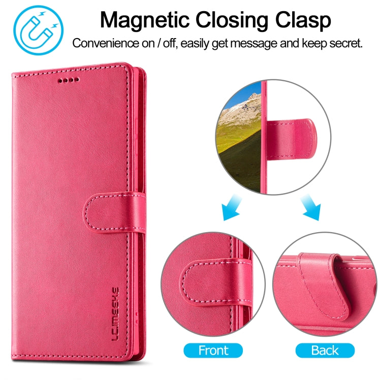 For Samsung Galaxy S24 Ultra 5G LC.IMEEKE Calf Texture Leather Phone Case(Red) - Galaxy S24 Ultra 5G Cases by LC.IMEEKE | Online Shopping South Africa | PMC Jewellery | Buy Now Pay Later Mobicred