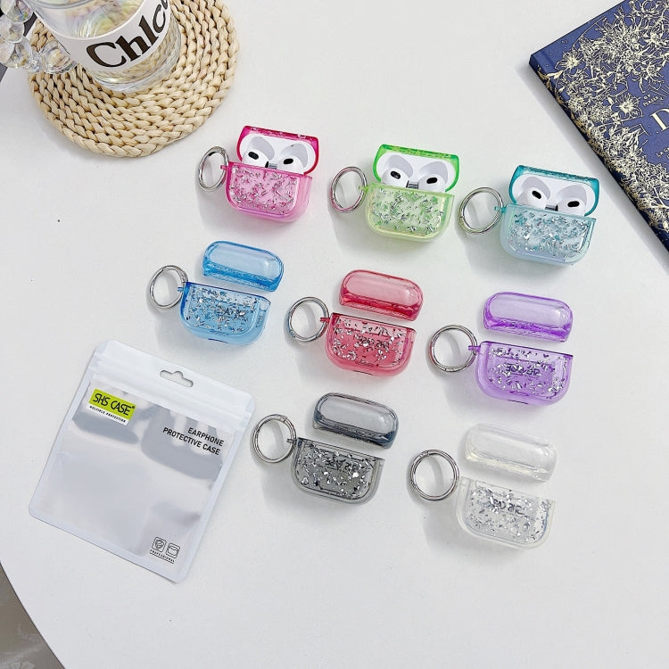 For AirPods 3 Silver Foil Epoxy Bluetooth Earphone Protective Case(Green) - For AirPods 3 by PMC Jewellery | Online Shopping South Africa | PMC Jewellery | Buy Now Pay Later Mobicred